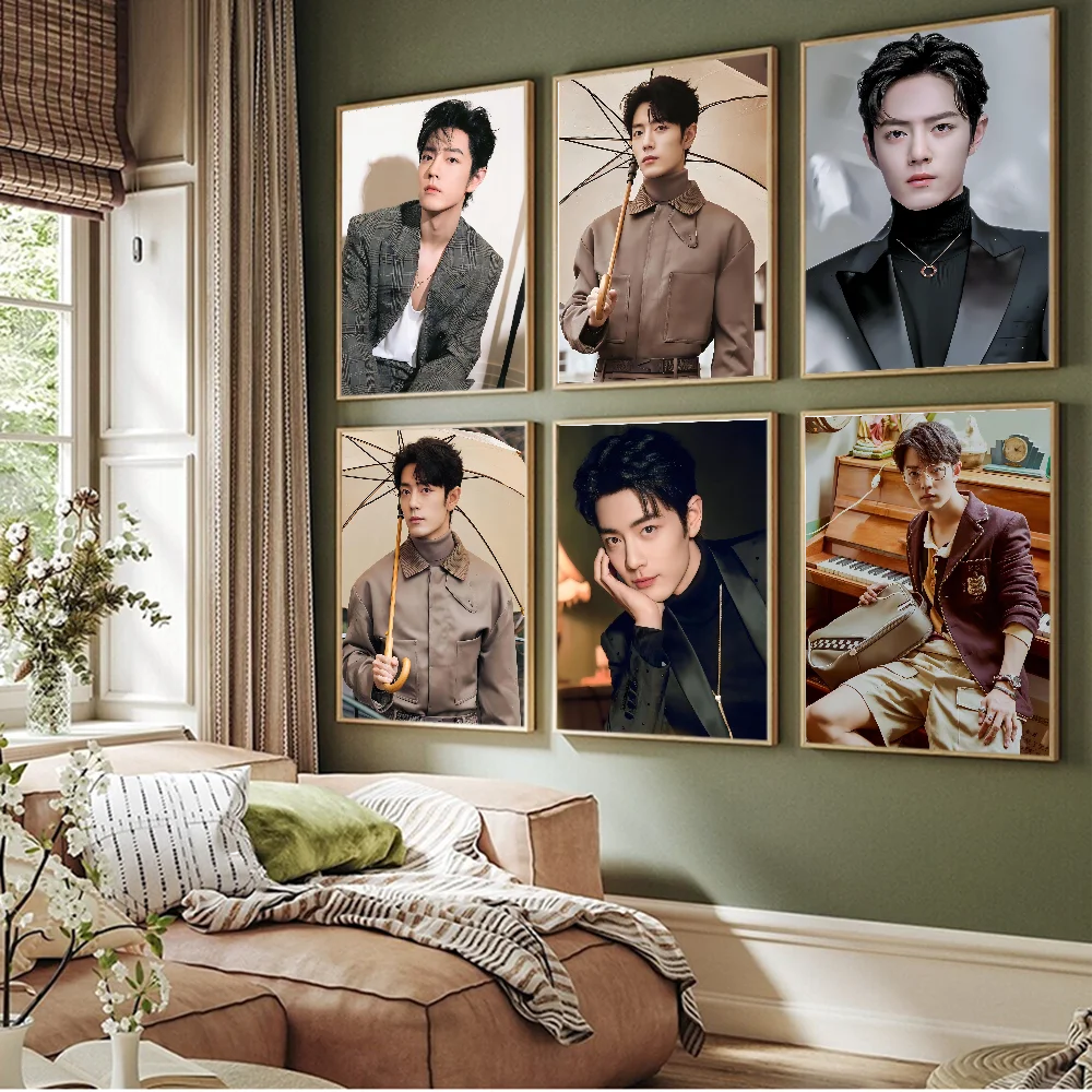 The Untamed Xiao Zhan Poster Anime Posters Sticky Waterproof Paper Sticker Coffee House Bar Kawaii Room Decor