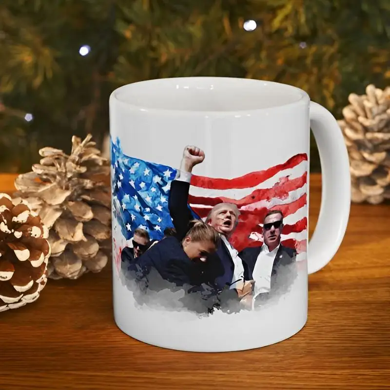 

President Mug | President Tea Cup Won't Be Stopped | Coffee Mugs President Fight Ceramic Drinking Cup for Hot Or Cold Beverages