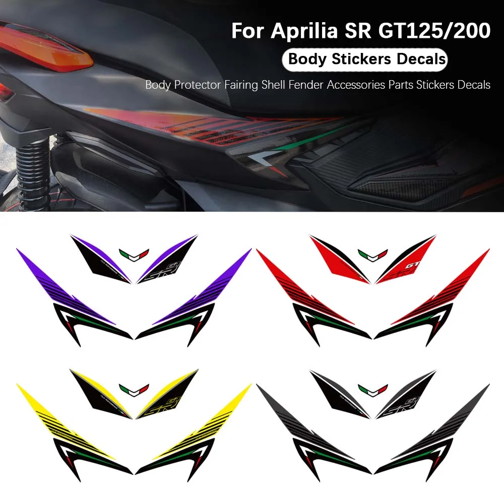 

For Aprilia SR GT 125 200 Sport Replica SRGT200 SRGT125 Motorcycle Body Protector Fairing Shell Fender Parts Stickers Decals