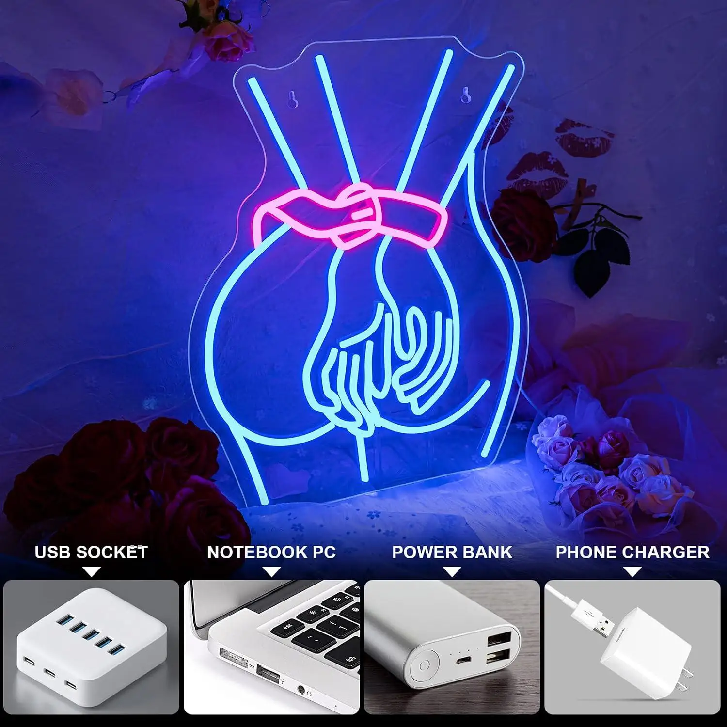 Lady Art Neon Sign USB Dimmable LED Lights For Nightclub Bedroom Man Cave Bar Club Modern Art Themed Wall Decoration Night Light
