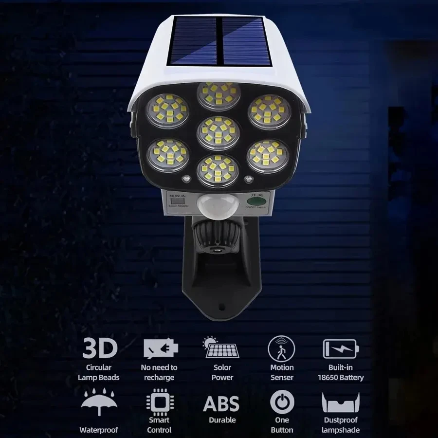 77 Leds Solar Light LED Outdoor Solar Light Motion Sensor Solar Night Lamp Security Dummy Camera Lamp IP65 Waterproof Light