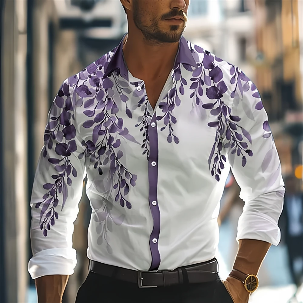 New Men\'s Shirt Business Casual Vacation Street Shopping Daily Home Shirt XS-5XL