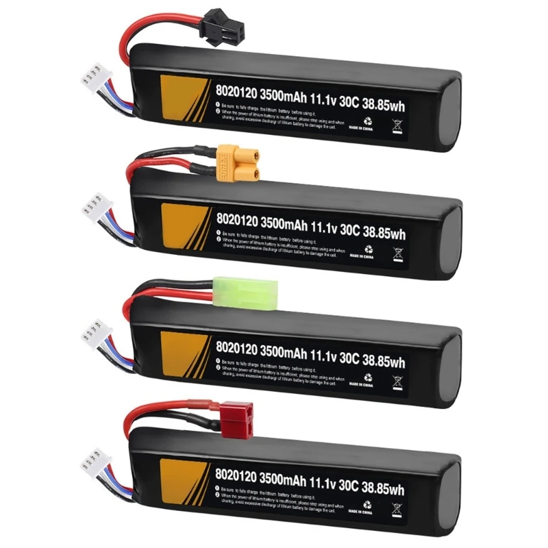 3S 11.1V Lithium Battery for 3500mAh 30C with 4 Type Plug Optional for Remote Control Vehicle Car Truck Toy