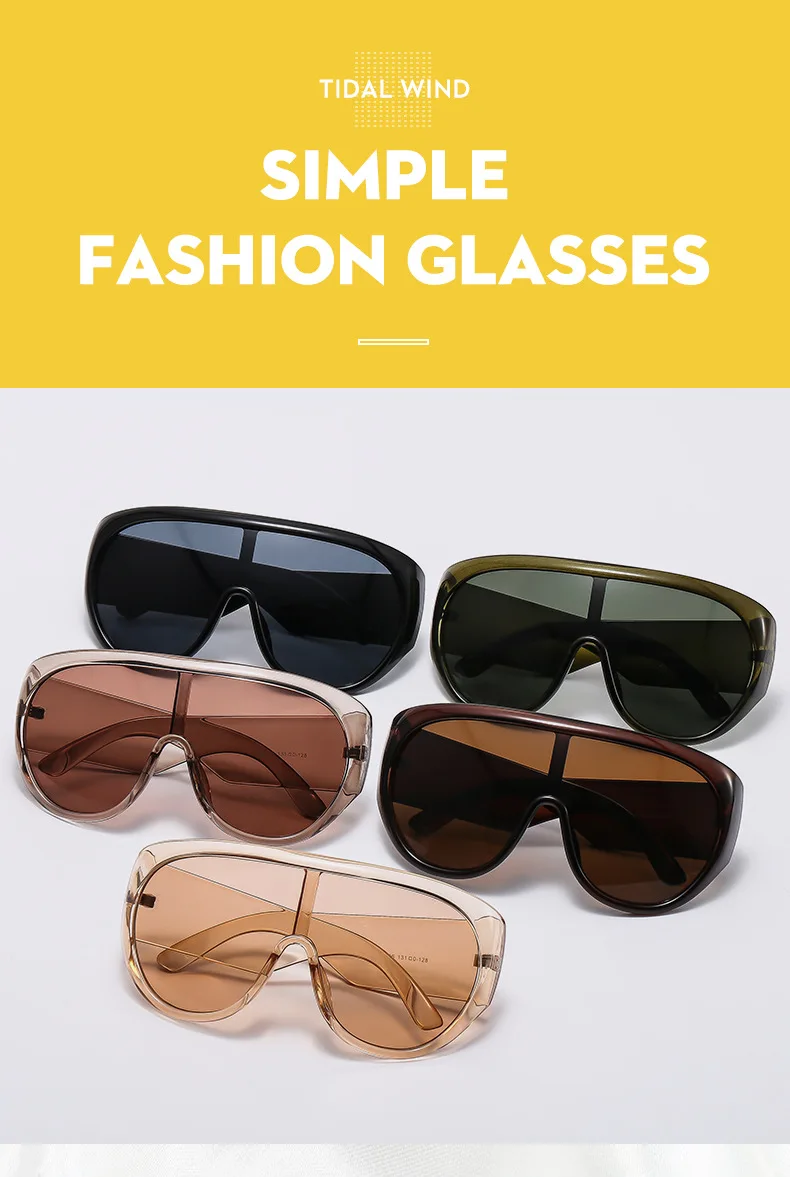 Neue Sport-Sonnenbrille mit übergroßem Rahmen, trendige personalisierte Sonnenbrille für Männer und Frauen, Outdoor-Radsport-Sonnenschutz-Sonnenbrille – Detail 3