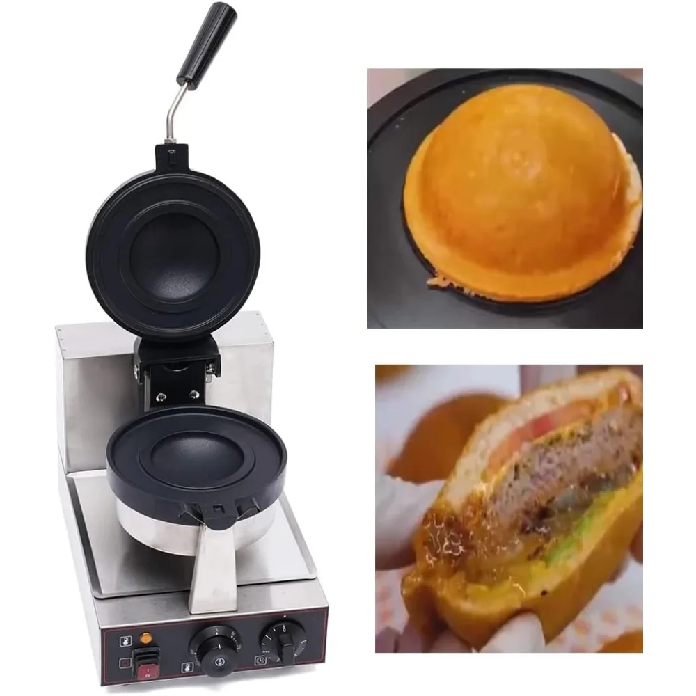 

Electric Burger Waffle Maker Commercial Hamburger Press Baking Machine Burger Maker Cooker Machine Hamburger Press Machine