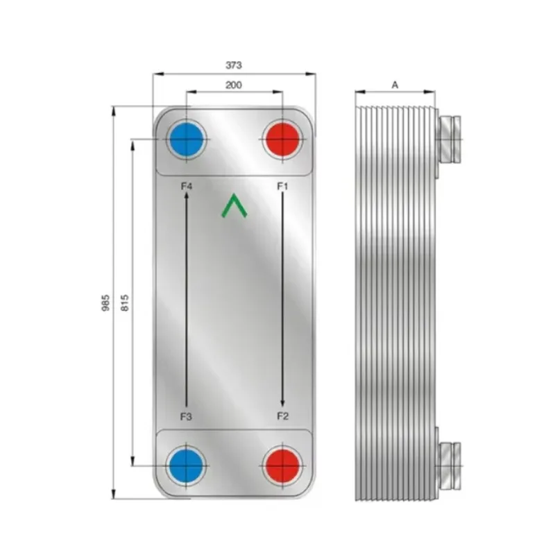 FHC310 Heavy Duty Brazed Plate Heat Exchanger - Large Flow Rate & Big Heat Transfer Area For Industrial Applications CE/UL/ISO