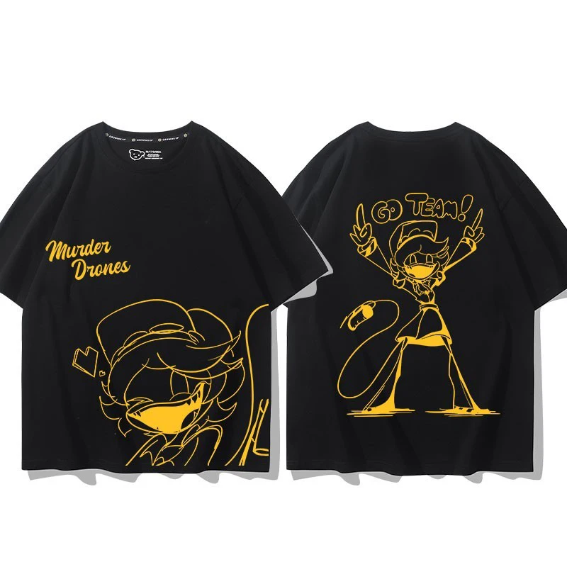 لعبة القتل الطائرات بدون طيار تأثيري تي شيرت ثلاثية الأبعاد طباعة للجنسين أنيمي تي شيرت موضة الرجال/النساء قصيرة الأكمام س الرقبة تيز Harajuku طفل Y2k