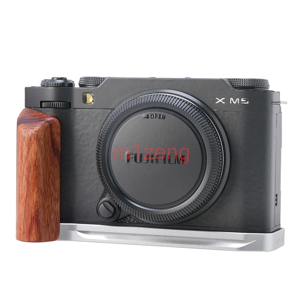 XM5 خشبية عمودية الإفراج السريع L لوحة/قوس حامل قبضة اليد محول لكاميرا Fujifilm X-M5 RRS ترايبود Arca-السويسرية