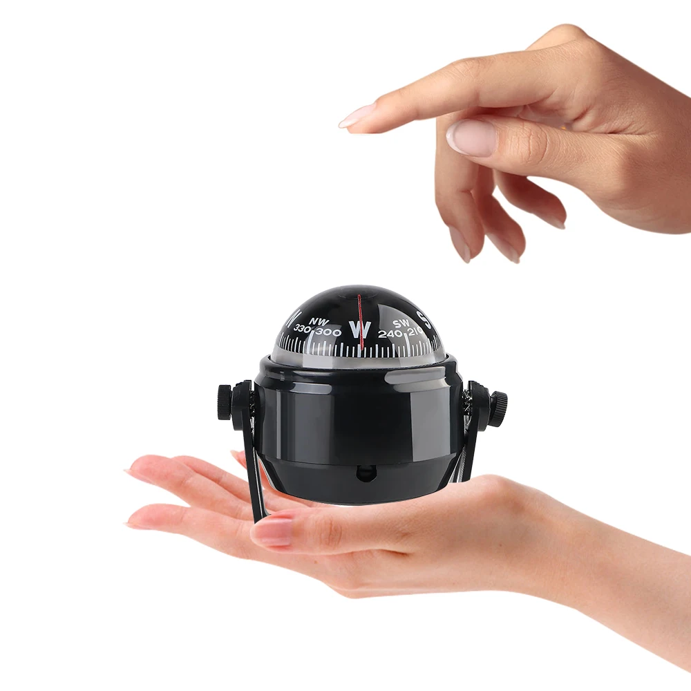 For Marine Boat Compass Electronic Sea Pivoting Marine Compass Automotive Parts Marine Navigation Compass Black