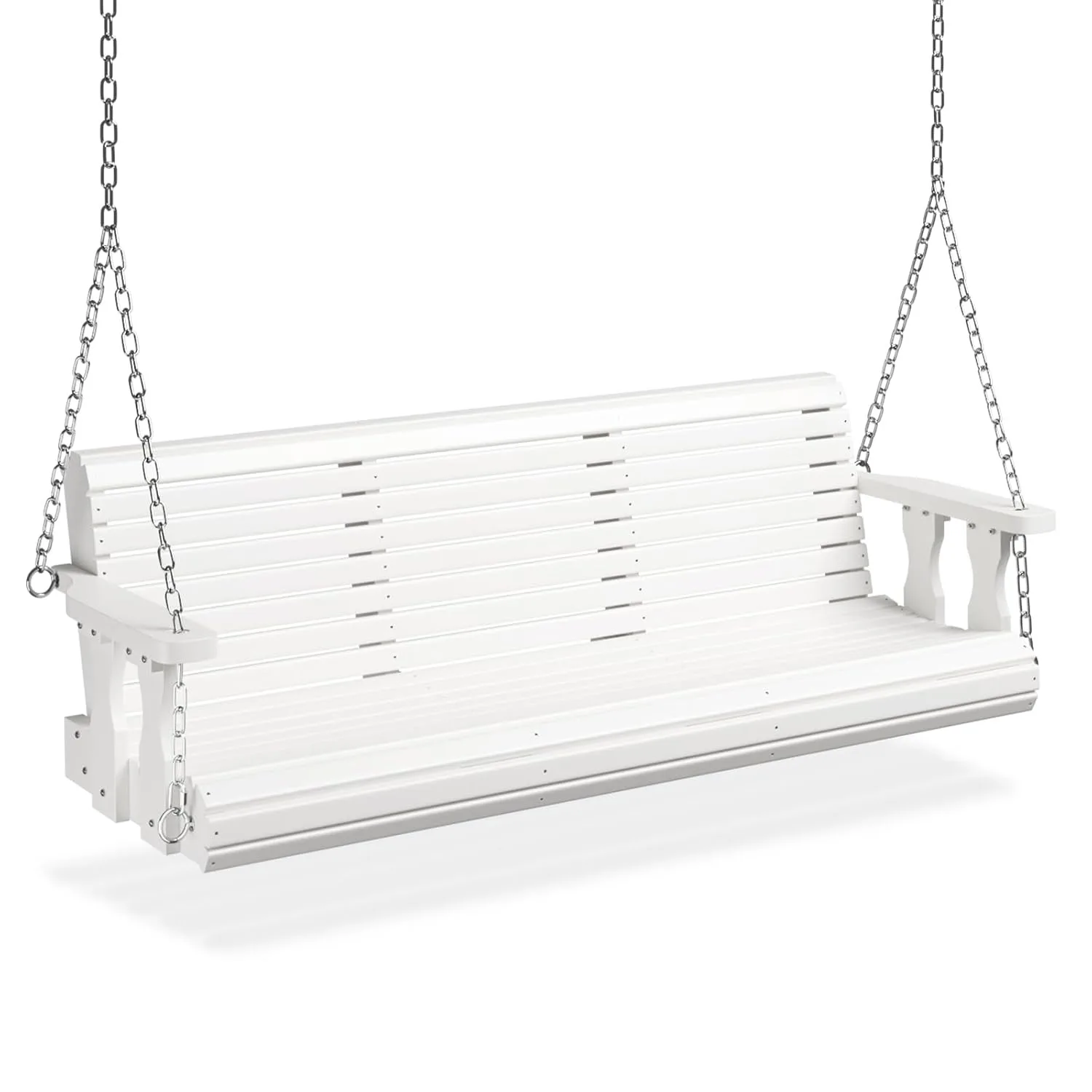 Upgraded Heavy Duty Wooden Patio Porch Swing Bench, 880 LBS Capacity with Hanging Chains for Courtyard Garden, Customized