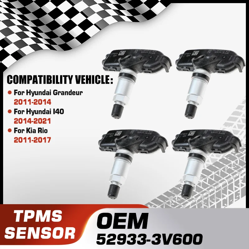 Автомобильная система датчика давления в шинах TPMS для Hyundai Grandeur 2011-2014 Hyundai I40 2014-2021 Kia Rio 2011-2017 52933-3V600