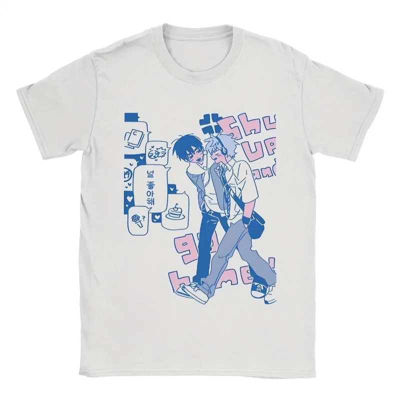 Unisex Retro Anime Ivan Thiel Wind Japanese Retro Alien Stage Men's T-shirt Summer New Style Suitable for Both Men and Women