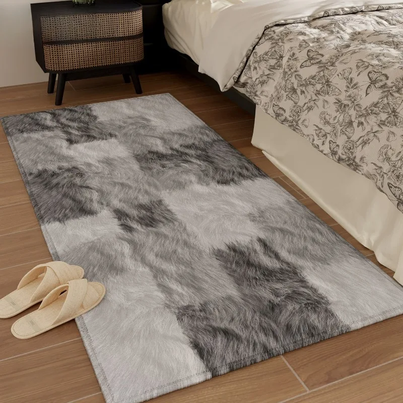 Tappeto per la casa Tappeto da comodino impermeabile spesso di lusso Tappeto da camera da letto Tappetino in peluche lavabile antiscivolo Resistente all'olio Decorazioni per la camera da letto Casa