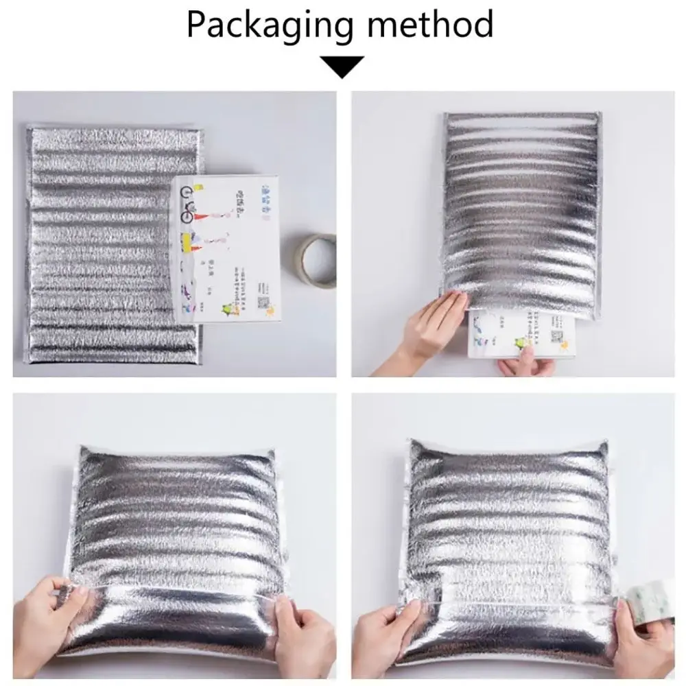 50Pcs/Pack Ice Cold Warm Aluminum Foil Bag Food Thermal Delivery Carrier Insulation Bag Drink Storage Packing Cooler Bag