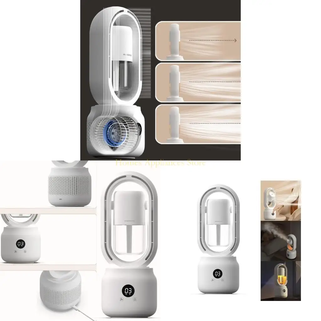 

D0AB Small Portable Air Conditioners Fan with 3 Wind Speeds for Household Office