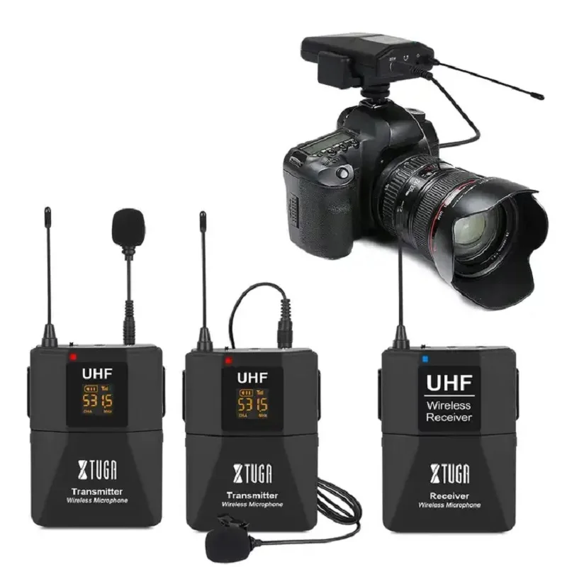 

Wireless Lavalier Mic CM1\CM2 with Audio Monitor Function Mini Rechargeable Receiver for Smartphones DSLR Cameras Interview Live