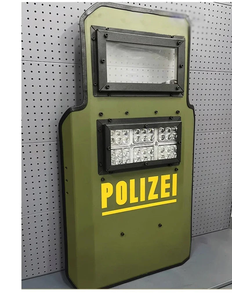 Hochintensiver ABS-Flash-Shield COS PLAY Spiel-Requisiten LED-Offroad-Licht Riot Flash Blitz Heavy Resistance Impact Shield Custom