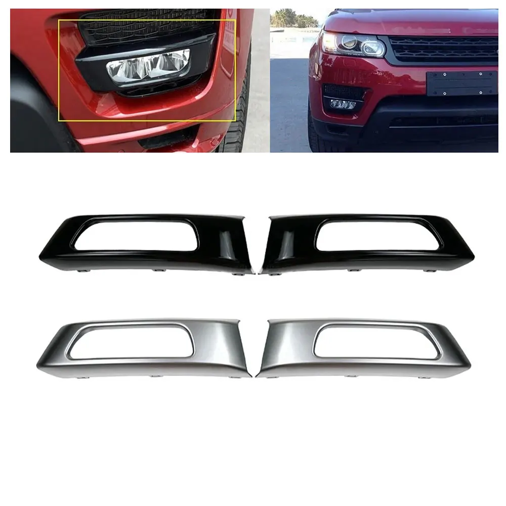 ABS Car Front Fog Light Lamp Frame Decoration Sticker Trim Cover For Land Rover Range Rover Sport 2014-17