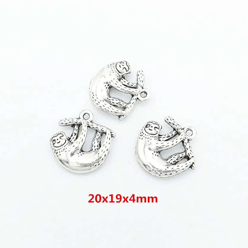 40pcs sloth Craft Supplies Charms Pendants for DIY Crafting Jewelry Findings Making Accessory 562