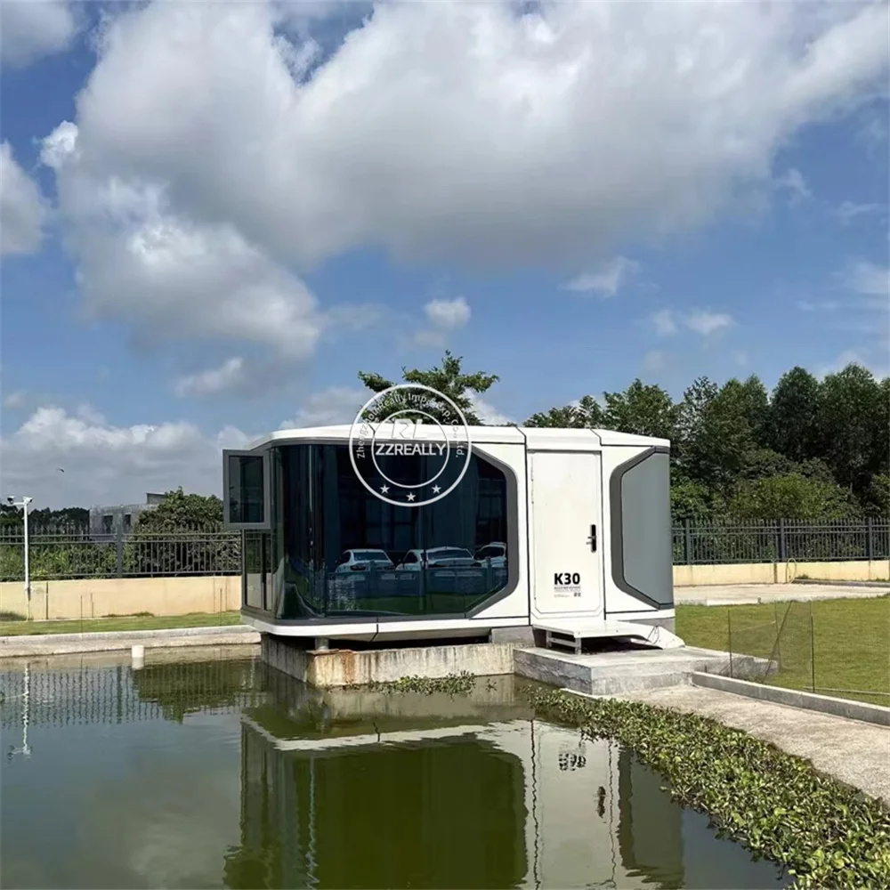 Modern Outdoor Camping ECO Modular Container House Mobile Home Log Cabin Mini Capsule Room Hotel Prefabm Modular Tiny Home