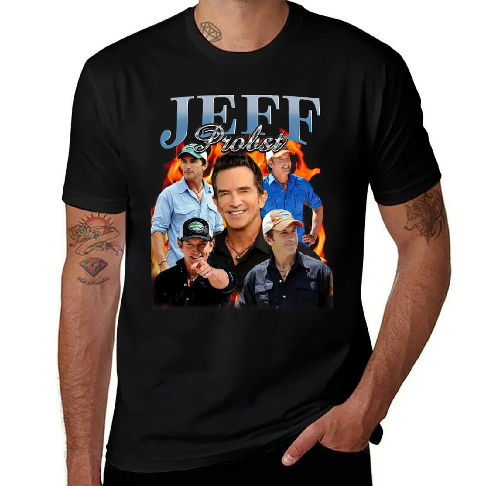 Jeff Probst Presenter Homage T-Shirt Work Outdoor Short Sleeve Tee T-Shirt