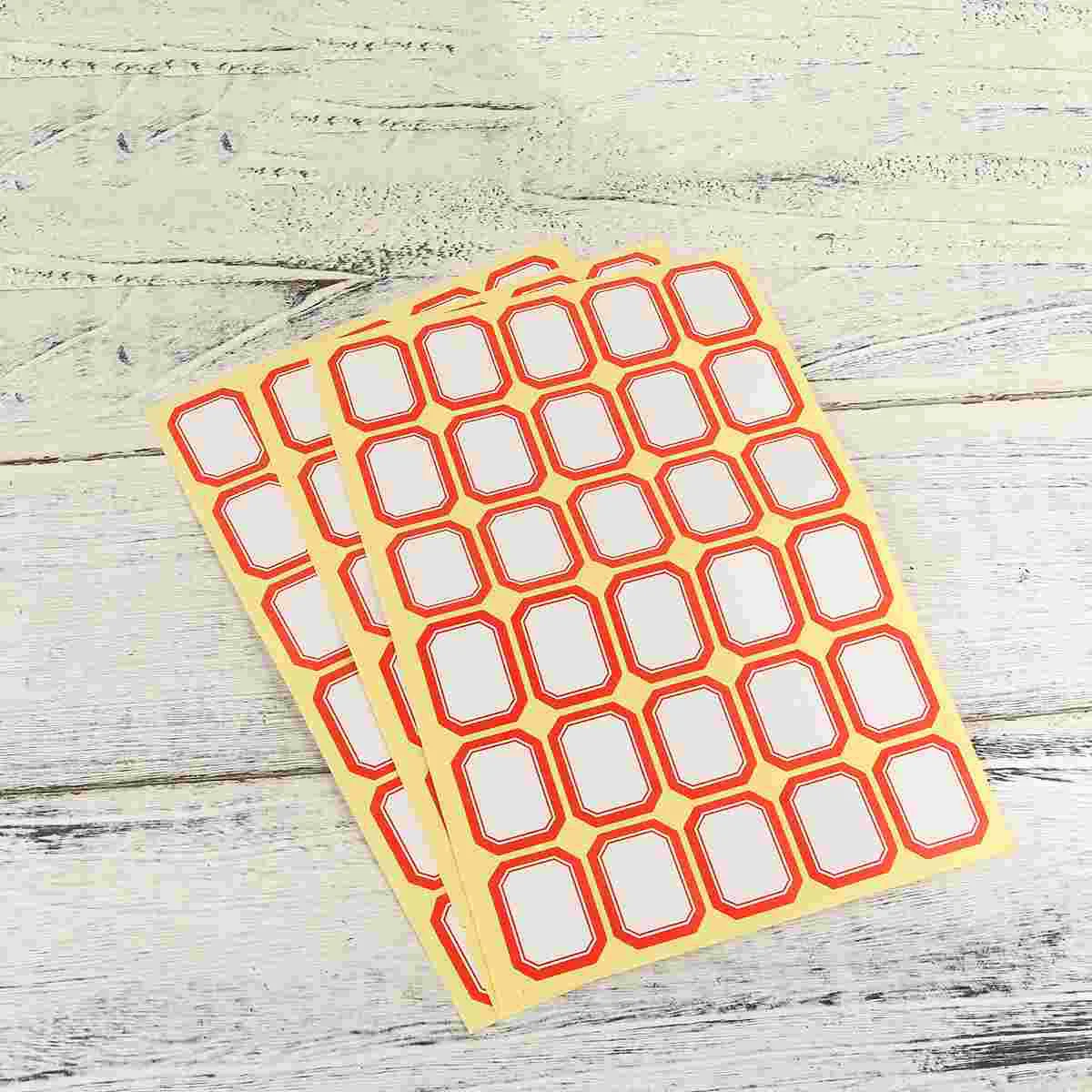 

10 Sheets of Coated Paper Adhesive Stickers Classification Labels Stickers Name Stickers Handwriting Stickers