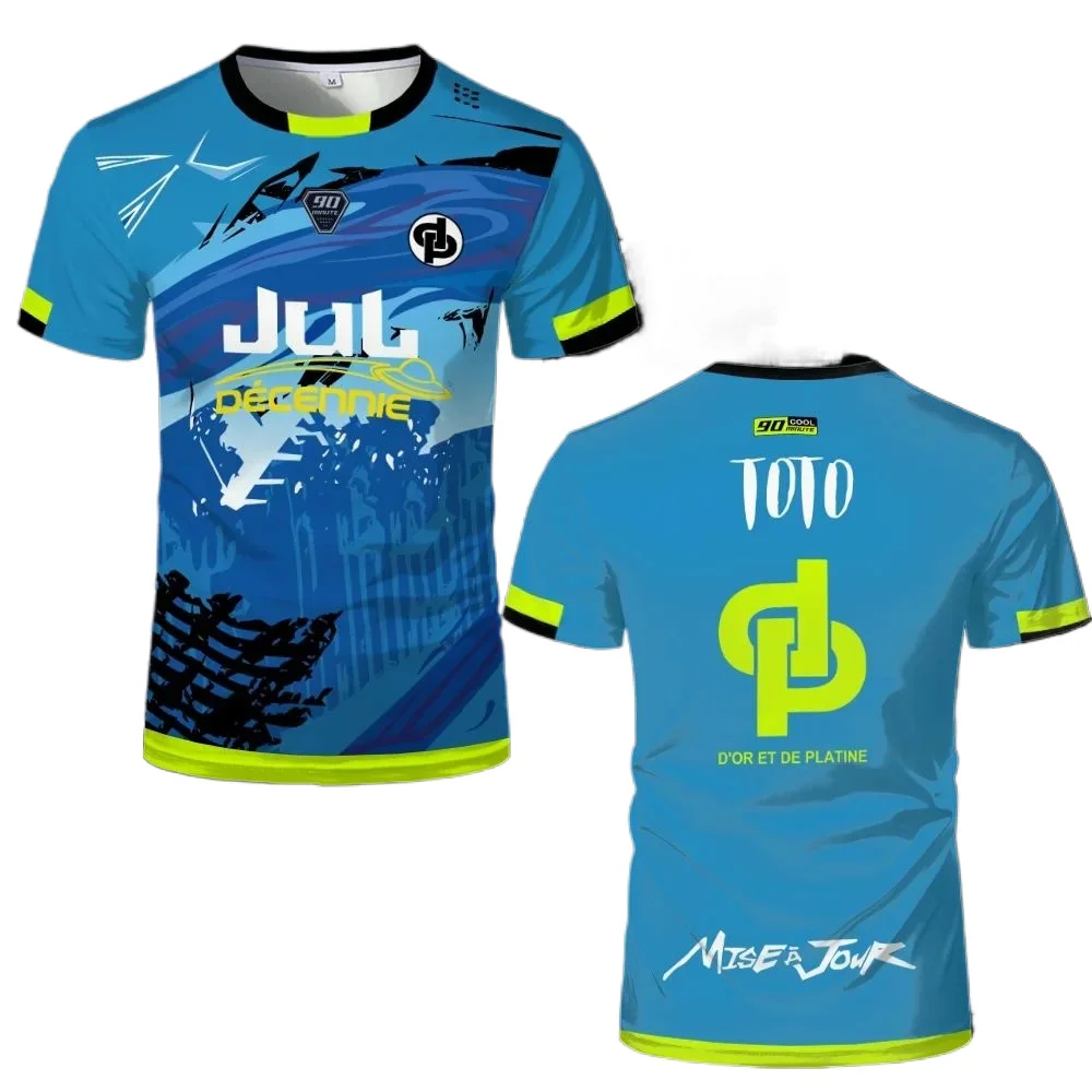 2025 90 Minutes Series MM9 JUL Football Shirt Men's Summer Outdoor Sports Quick-drying Jersey Oversized Fitness Training T-shirt image 2
