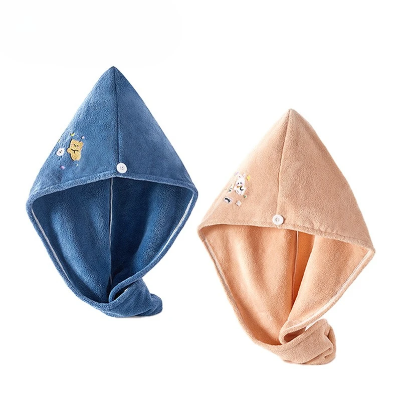 Microfiber Towel Hair Drying Cap for Women – Highly Absorbent Bath Cap Thickened and Oversized Suitable for Home Use and Couples