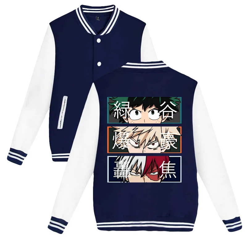 New Deku Bakugou Katsuki Todoroki Shoto Jacket Women Men Autumn Winter Baseball Jackets Sportswear Tops Coat