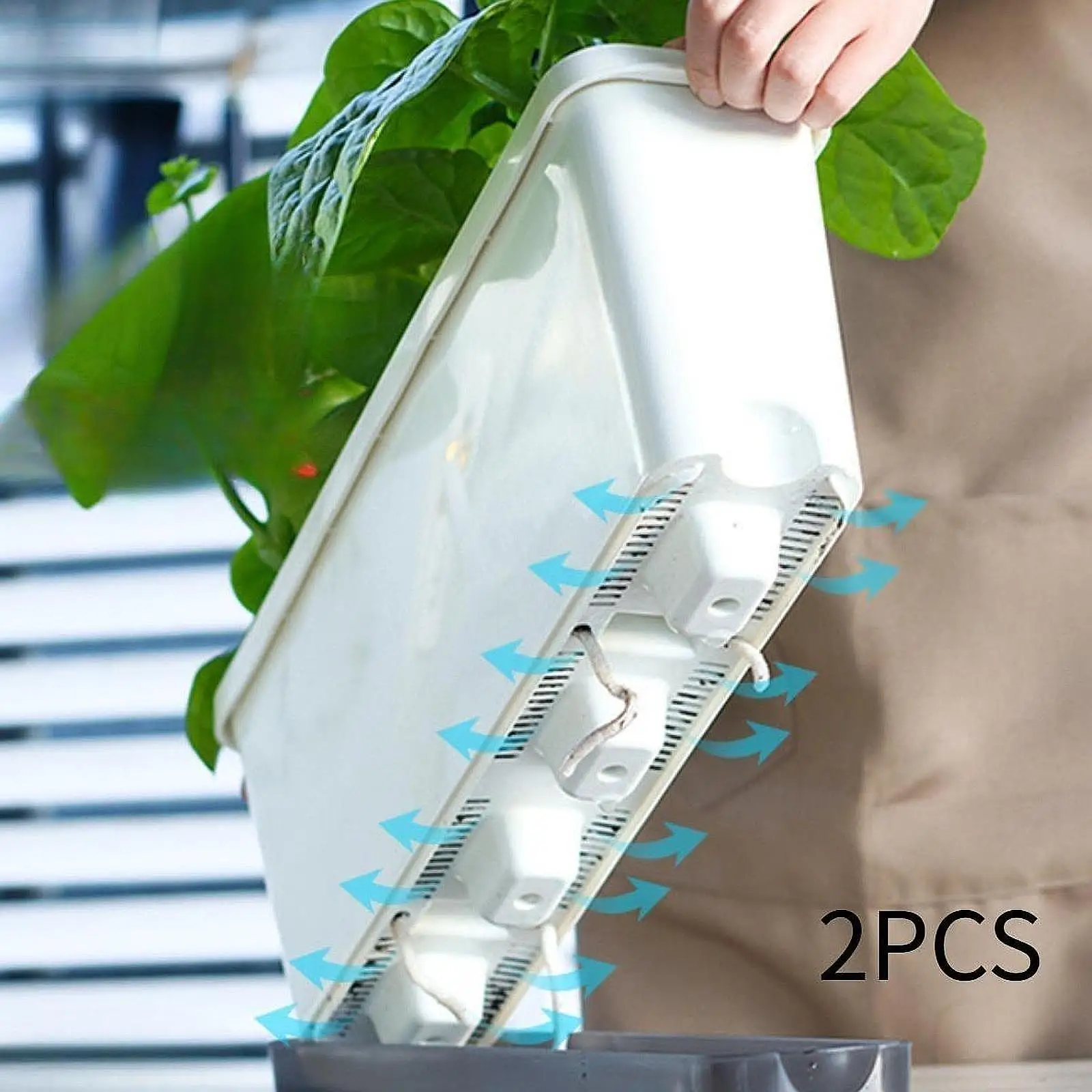 2 Pieces Window Box Planter Flower Pot Self Watering Plant Pot Multipurpose Accessory for Garden Lightweight