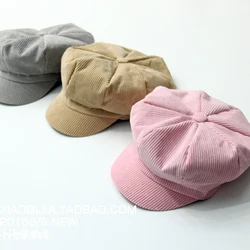 MAXSITI U Corduroy Anise Newsboy Cap women Vintage Literary Snapback Octagonal hat Spring Autumn Leisure casquette accessories