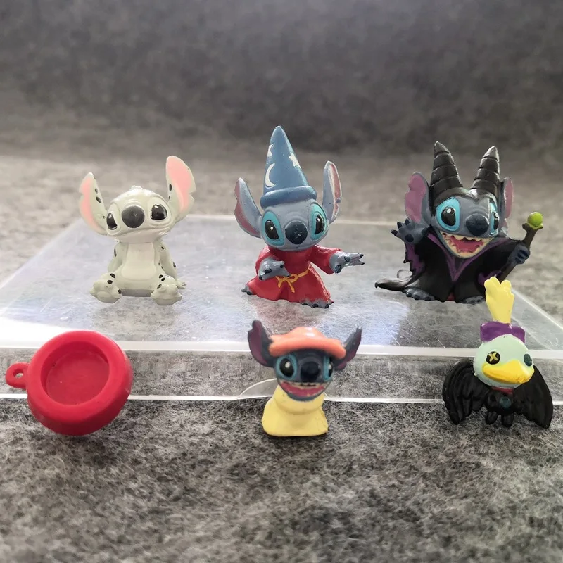 3pcs/Lot Disney Lilo & Stitch 5cm Action Figures Handmade Anime Decoration Mini Dolls DIy Accessories Toy Model Children's Gifts