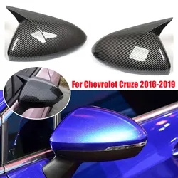 For Chevrolet Cruze 2016 2017 2018 2019 Car Rearview Side Mirror Cover Wing Cap Exterior Door Housing Shell Trim ABS Carbon