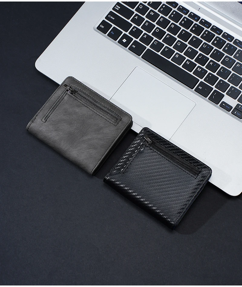 New Men Wallets Leather Purse Man Slim Card Horders Quality Male Short Multi-card Wallet Coin Pocket Purse