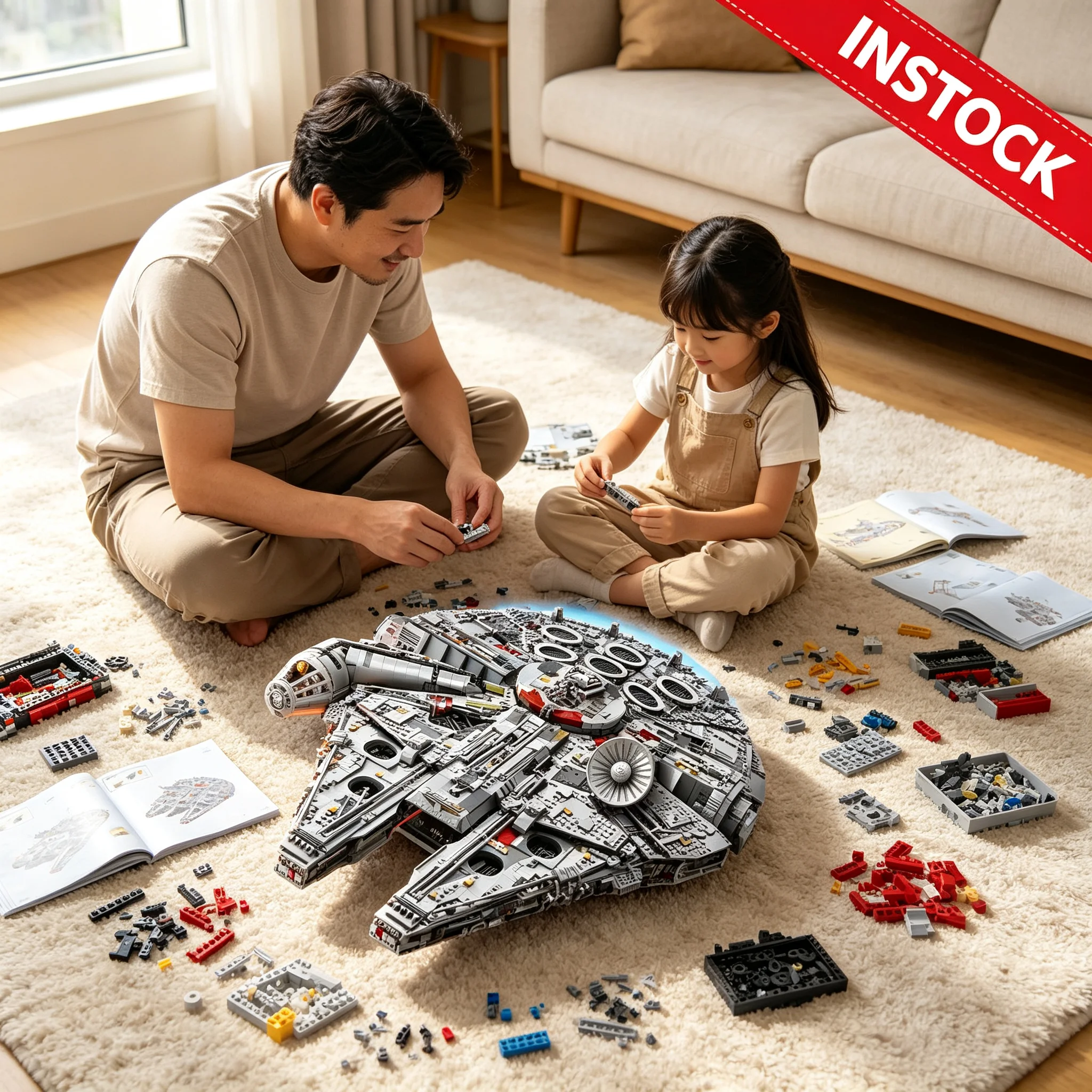 2026 In Stock New 7541PCS UCS Space War Plan Big Falcon Millennium Ship Building Blocks Toy Birthday Party Christmas Gifts