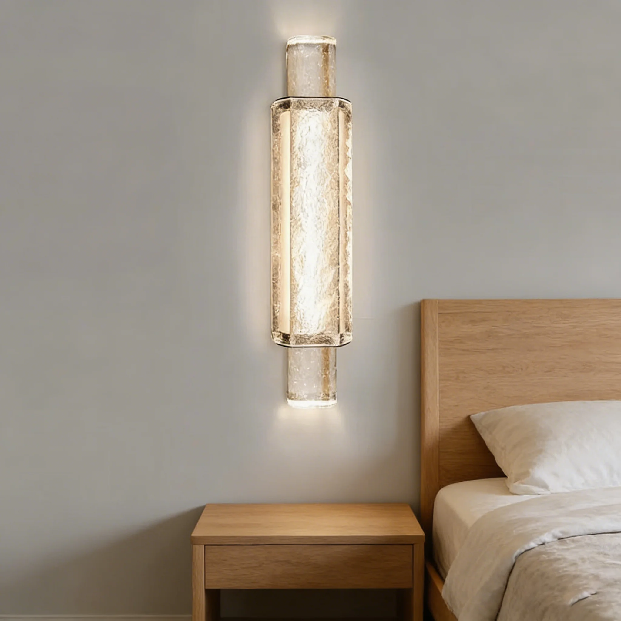 

Nordic Clear Crystal LED Gold Wall Lamp Foyer Bedroom Aisle Dining Living Room Background Decorative Sconces