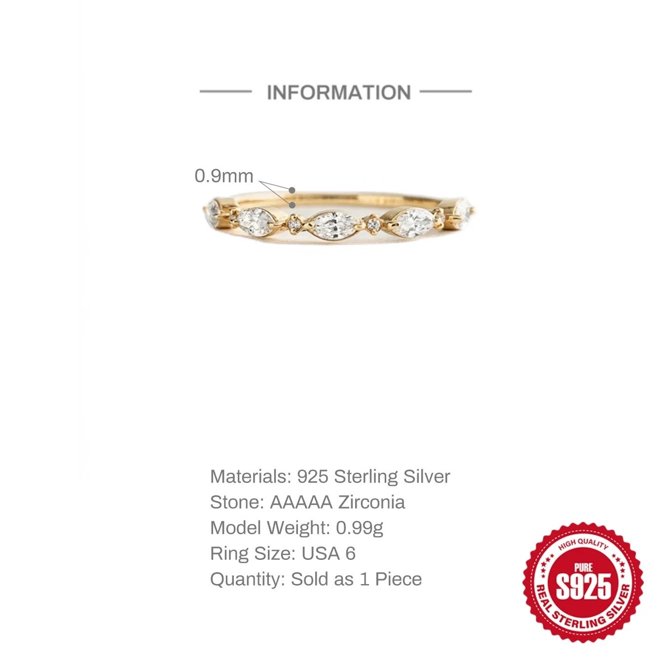 Anillos de oro con cristales de ojo de caballo geométricos ROXI para mujer, anillos con diseño de pez, joyería, anillo de dedo de Plata de Ley 925,