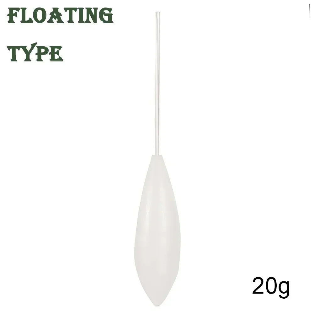 Lure Fishing Float Tackle 15/20/25/30/40/50g 1pc Acrylic Environmentally Friendly Float Floats Upward White Good