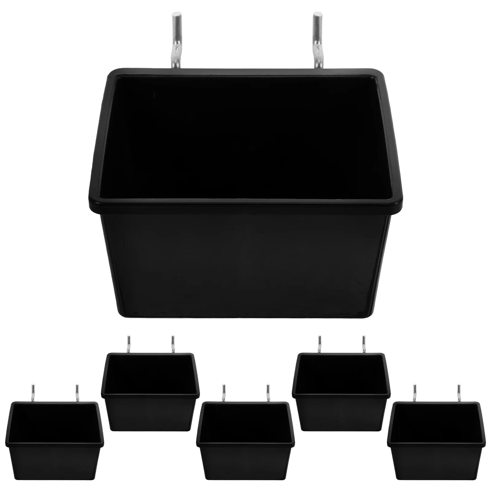

6 set Pegboard Bins Parts Storage Box Thickened Plastic Containers Workshop Organizer Tool Hooks Garage Storage Solution