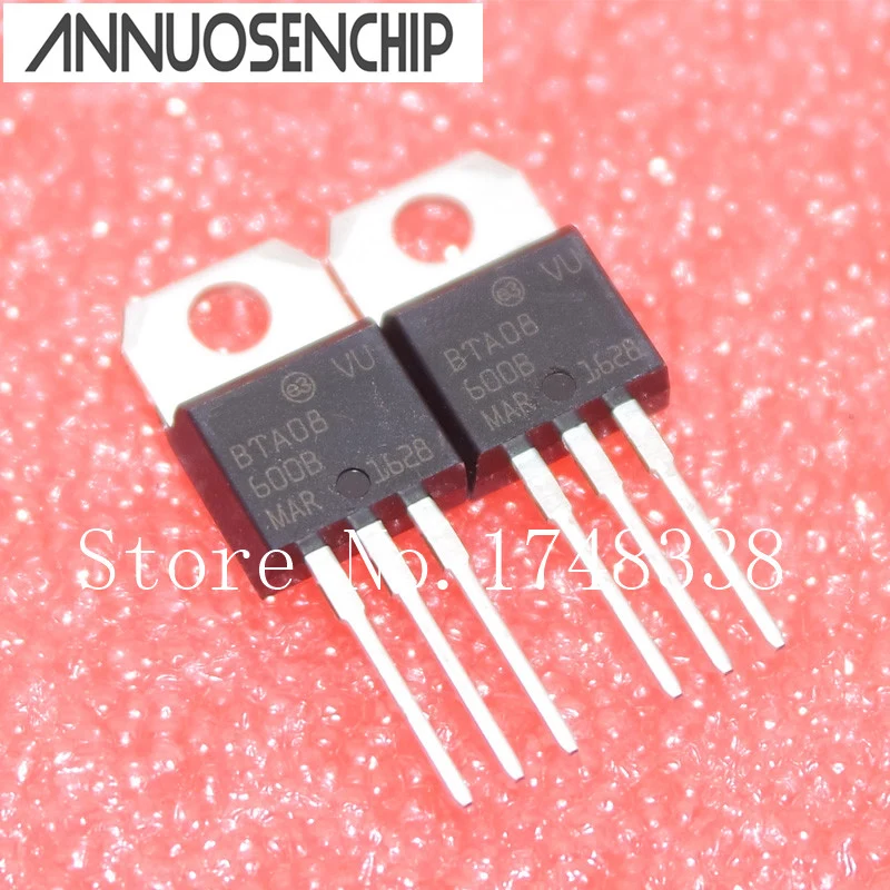 10個トライアックBTA08 BTA08-600 BTA08-600B 8A 600 12v新