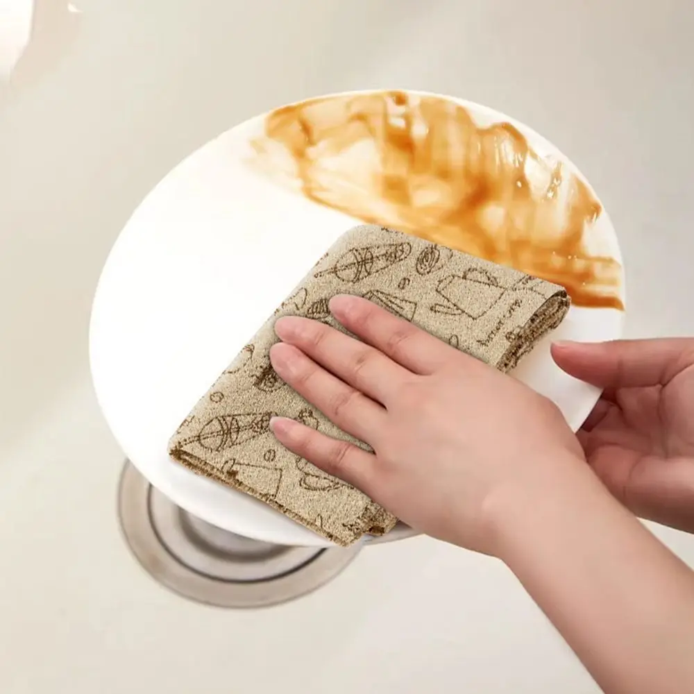 1/2Roll Microfiber Kitchen Cleaning Cloth Thickened Super Absorbent Cleaning Wipes Oil Resistant Tearable Kitchen Towels