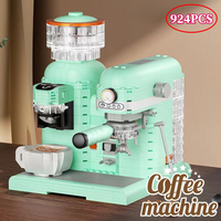 924pcs Classic Retro Coffee Machine Grinder Building Blocks Model Decoration DIY Toys for Adults Kids Gift