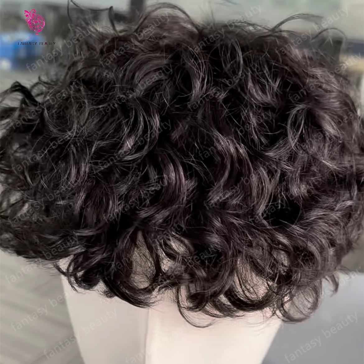 26 مللي متر رمادي مجعد تنفس Prepluck شعري أستراليا الدانتيل ورقيقة بولي PU حول شقراء الرجال الشعر المستعار 100% نظام الشعر البشري الاصطناعي