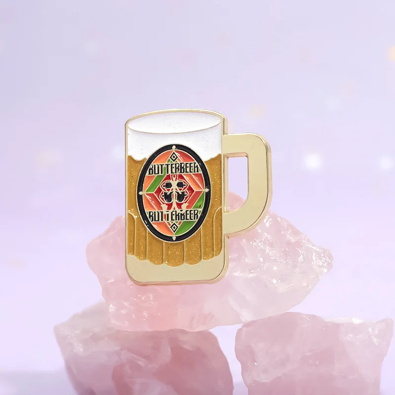 Alfileres esmaltados de cerveza de mantequilla, broches personalizados de fiesta de Bar de hip hop, insignias de solapa, regalo de joyería divertido para amigos, amantes de la música