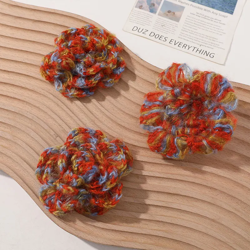 2 Stück DIY handgefertigtes, gewebtes Haarband und Haarspange aus Baumwollgarn mit Plüschgefühl, Accessoires für Kleidung und Socken – Detail 5