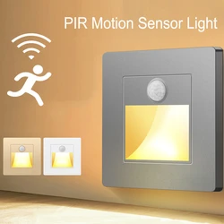 PIR Motion Detector Sensor Led Stair Light Infrared Human Body Induction Lamp Recessed Steps Ladder Staircase Bedroom Decoration