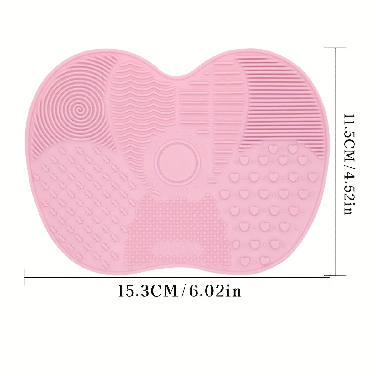 An Apple-Shaped Silicone Makeup Brush Cleaning Mat That Can Deeply Remove Dirt, Thoroughly Clean All Kinds Of Makeup Residue,