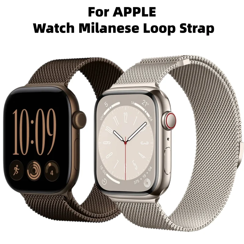 For Apple Watch Milanese Loop Strap 46 42 44 40 45mm Original Metal Correa Bracelet IWatch Series 12 11 10 9 8 SE Ultra 3 4 Band