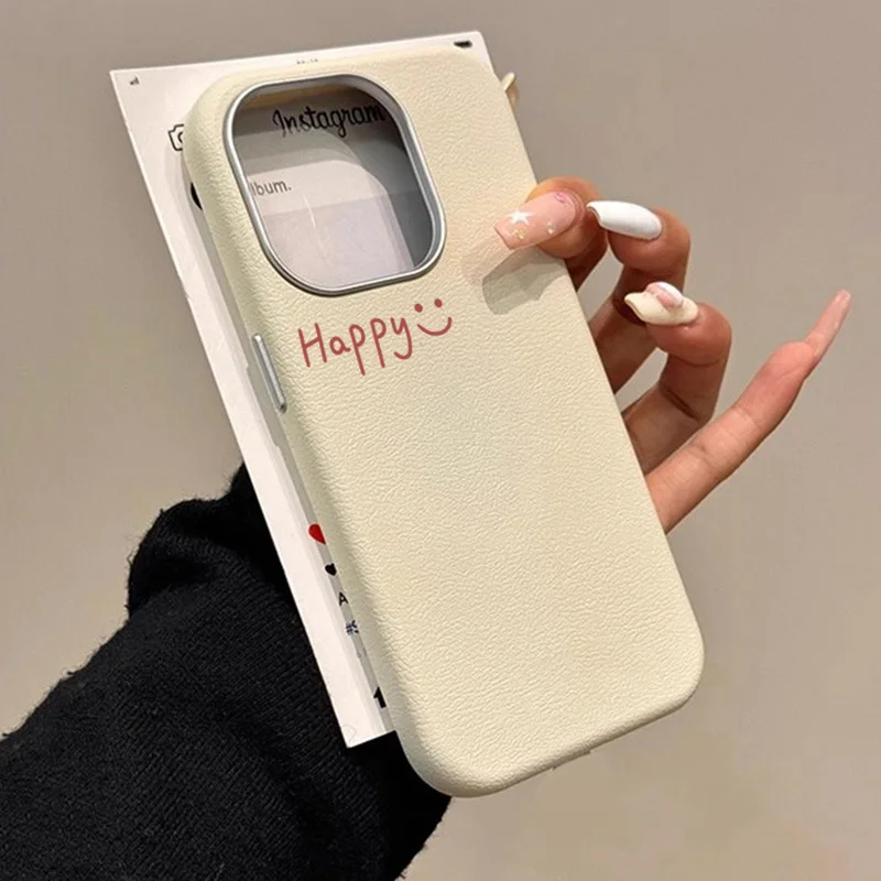 Etui z wzorem liczi i uśmiechniętą buźką na Samsung Galaxy S25 S24 S23 S22 Ultra Plus S21 FE 5G A16 A25 A35 A55 A34 A54 A53