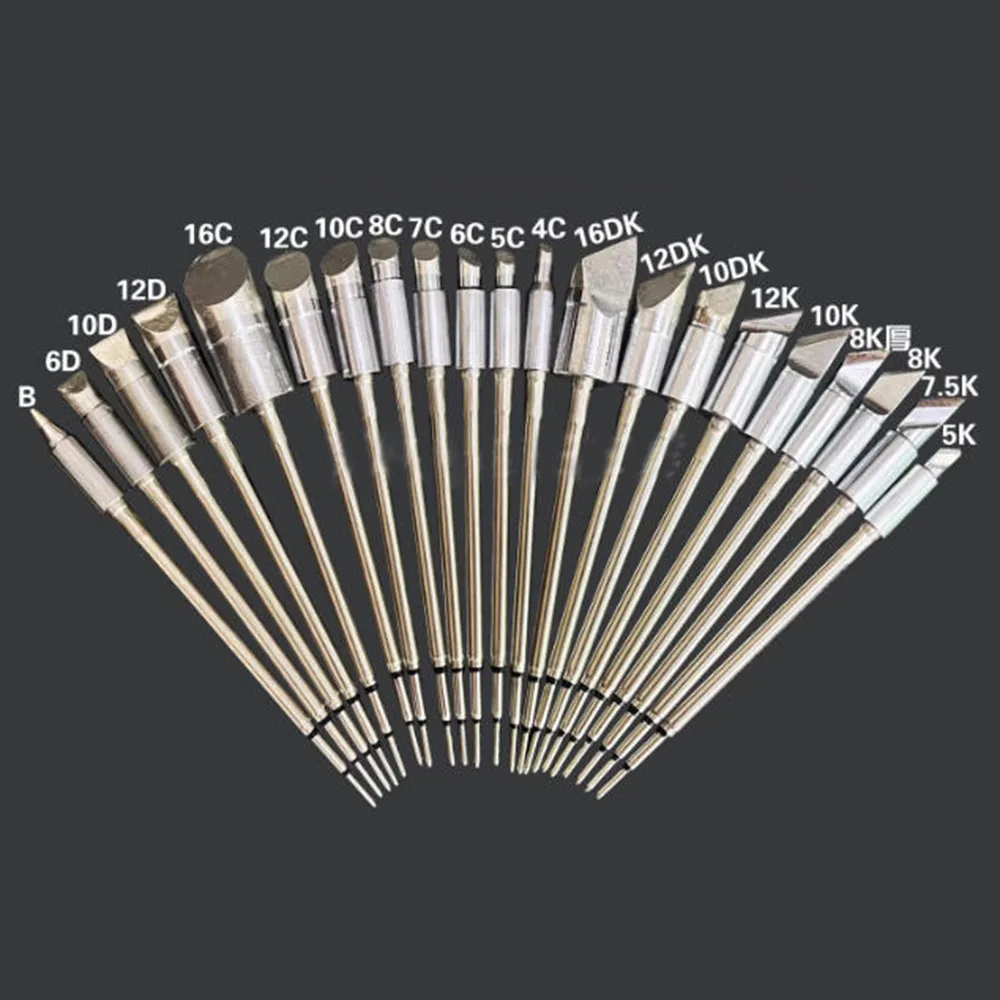 High-Power C470 D-Type Chisel Soldering Tip with Built-in Heater 470-014 4.0D 004 7.5D 056 10C for Universal Soldering Stations